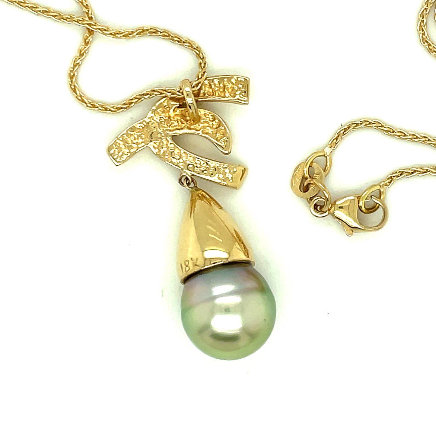 Vintage 18k Yellow Gold and Pearl Necklace 11.6 grams