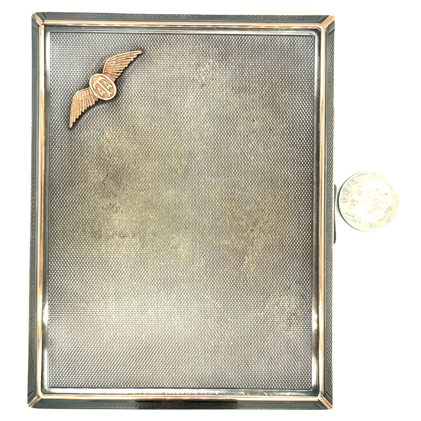 Sterling Silver ATA Military WWII Cigarette Case 183 Grams