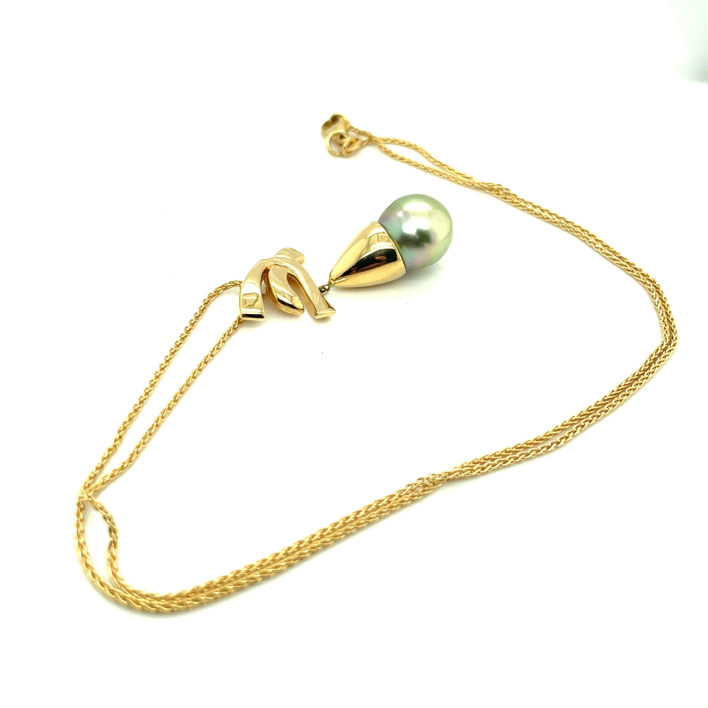 Vintage 18k Yellow Gold and Pearl Necklace 11.6 grams
