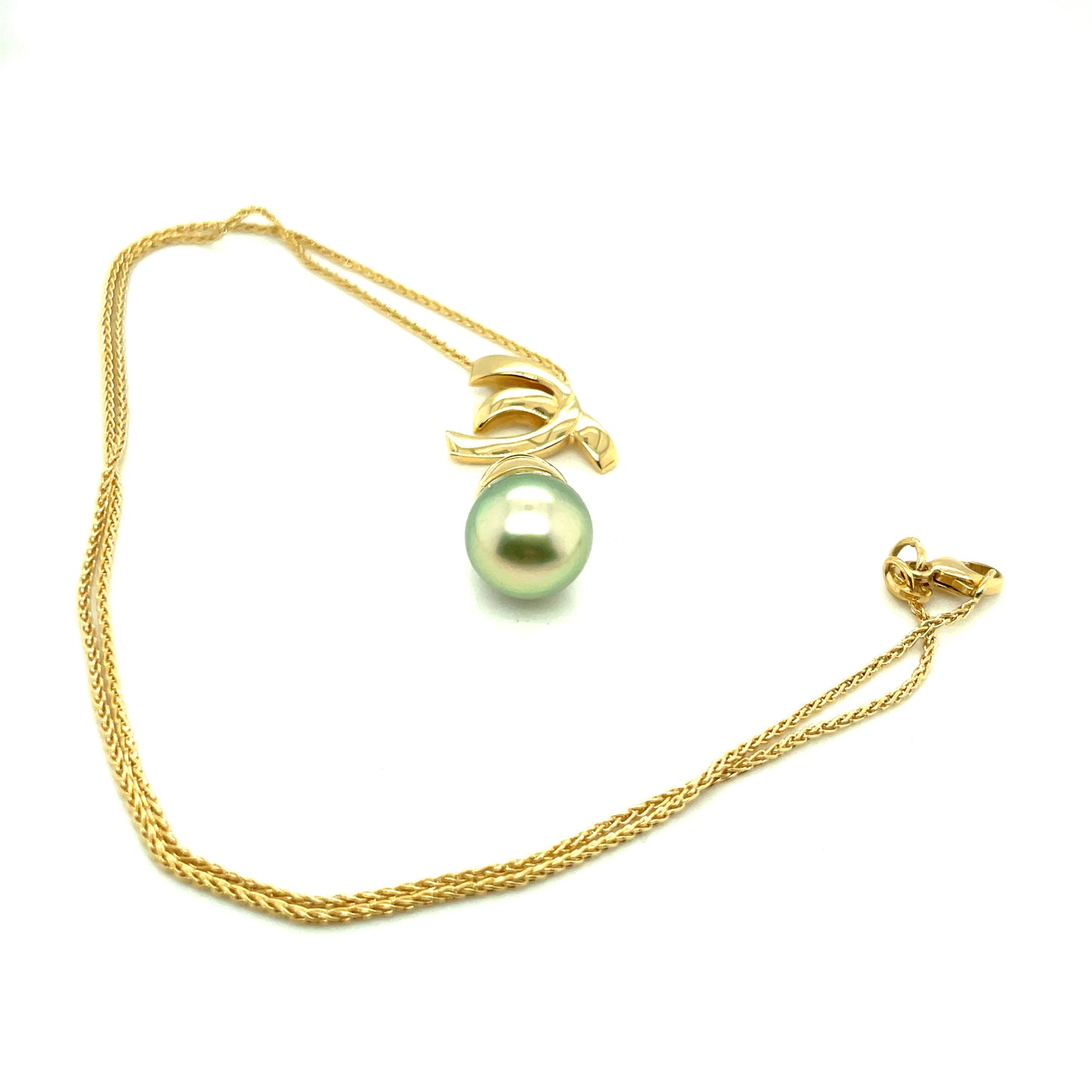 Vintage 18k Yellow Gold and Pearl Necklace 11.6 grams