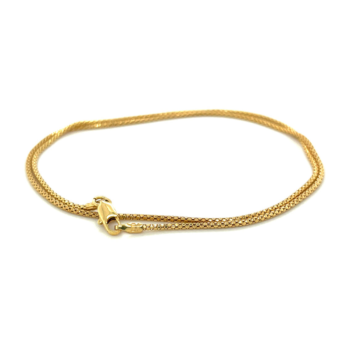 Vintage 16" 14k Gold Necklace Serpentine Chain 585 Italy