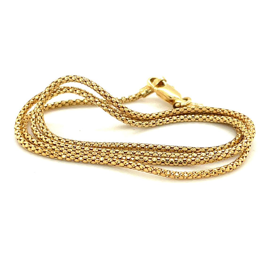 Vintage 16" 14k Gold Necklace Serpentine Chain 585 Italy