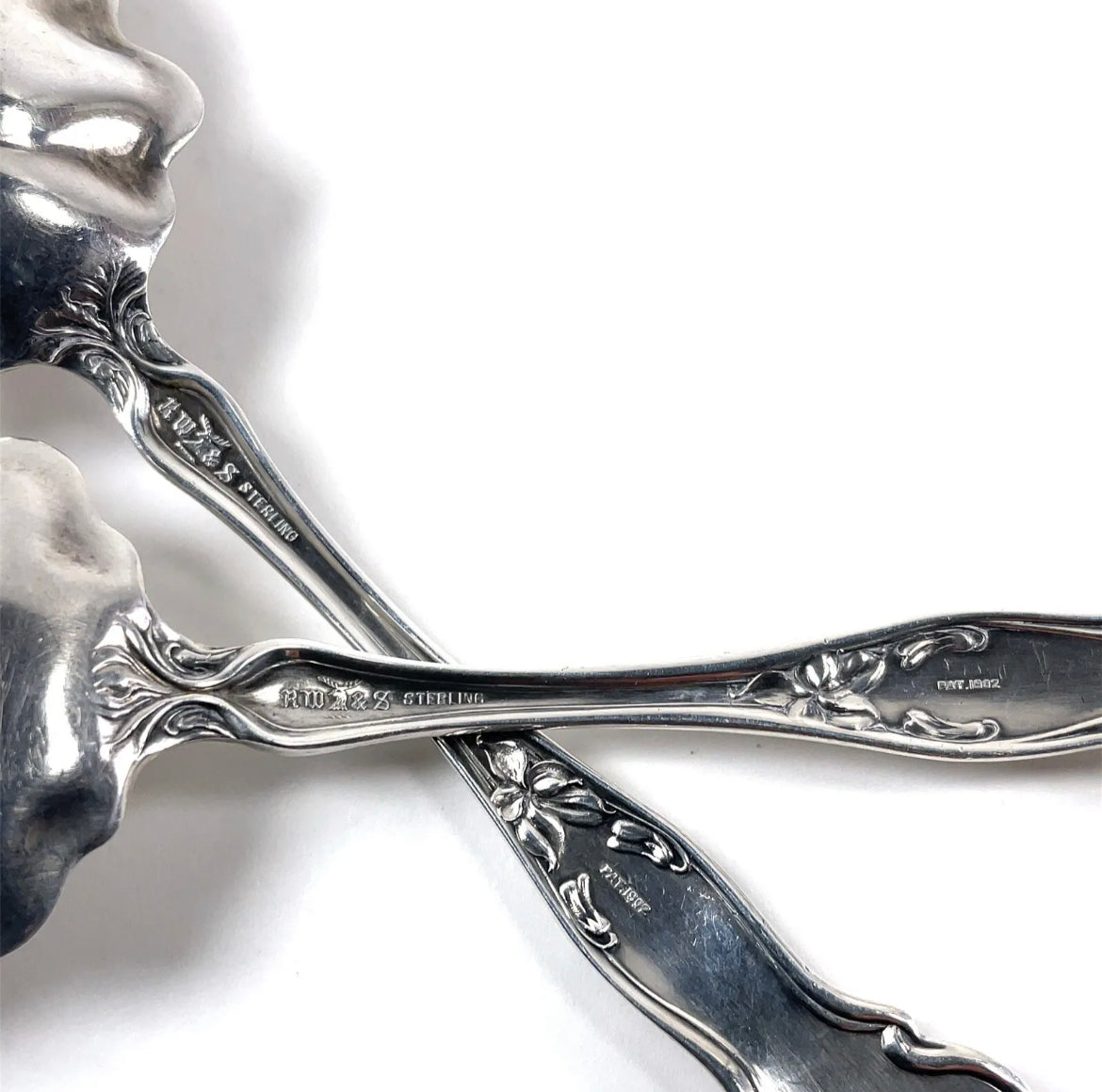 Antique Eton by Wallace & Sons Sterling Silver Meat Fork, Serving Spoon 7.16 oz