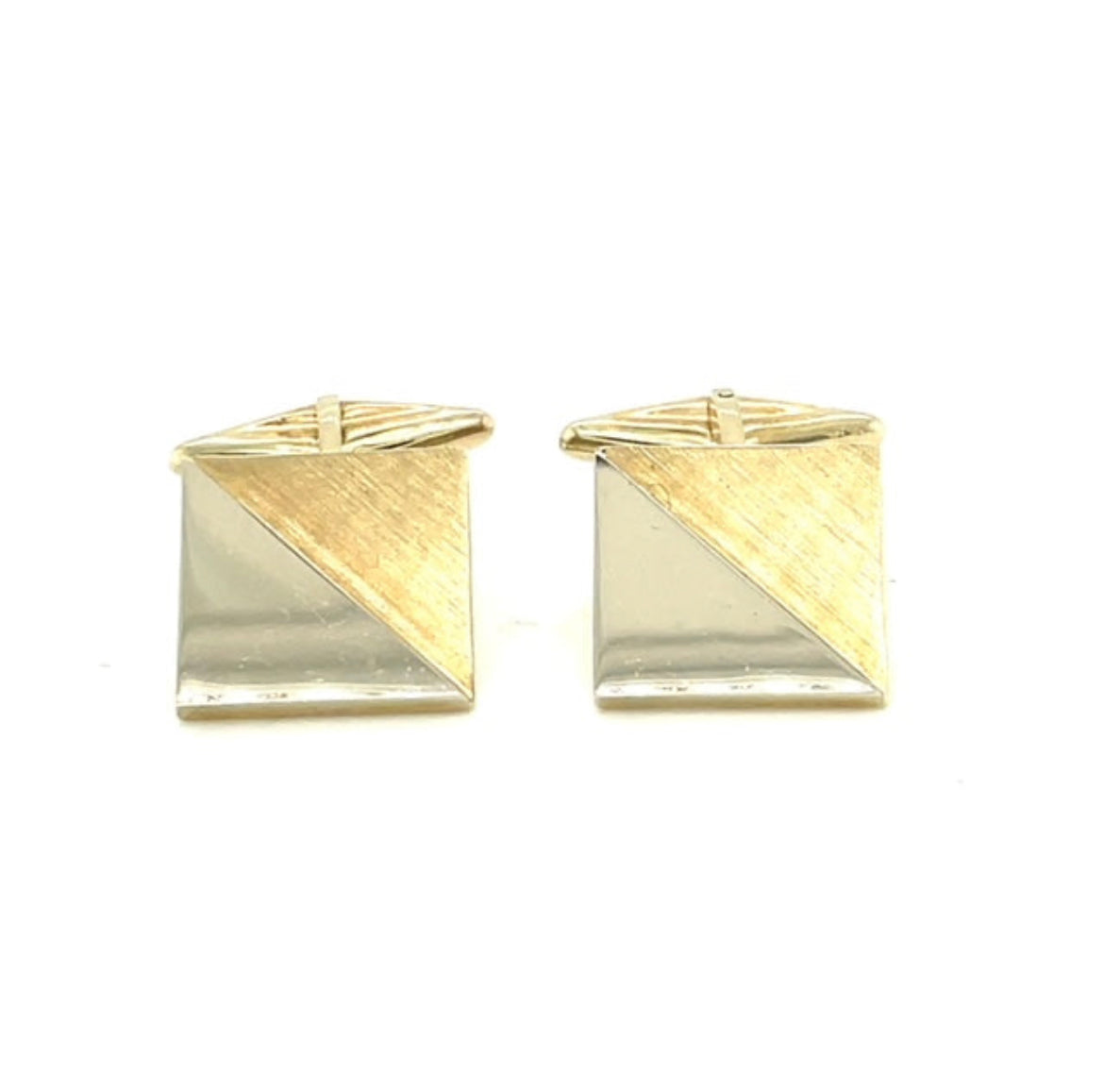 Vintage 14k Yellow Gold Cuff Links Engravable 9 grams