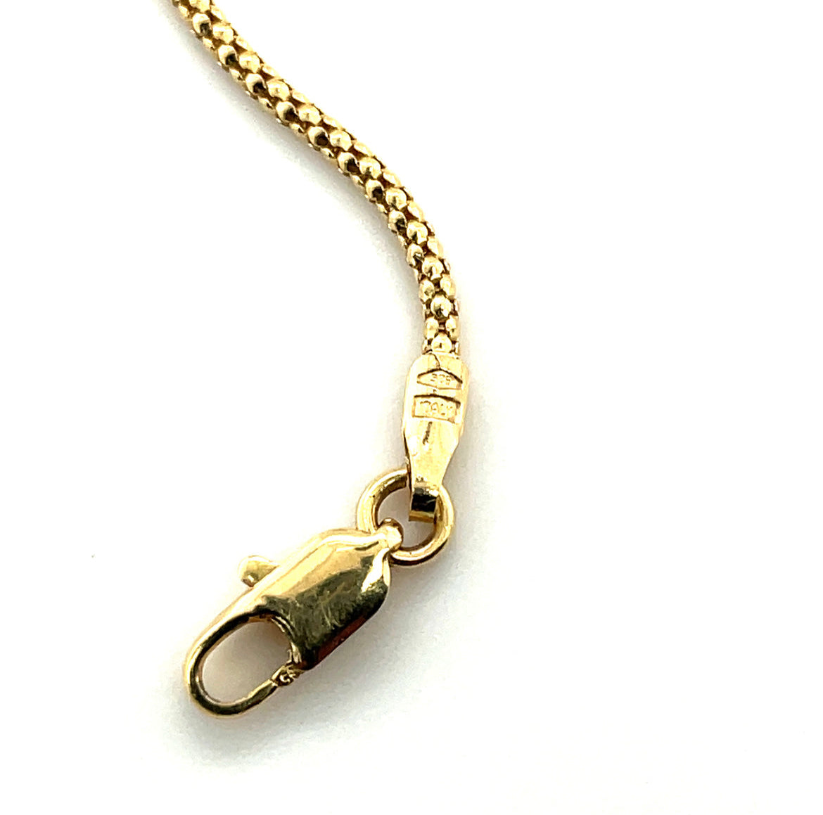Vintage 16" 14k Gold Necklace Serpentine Chain 585 Italy