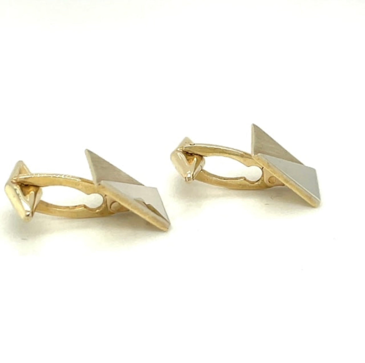Vintage 14k Yellow Gold Cuff Links Engravable 9 grams