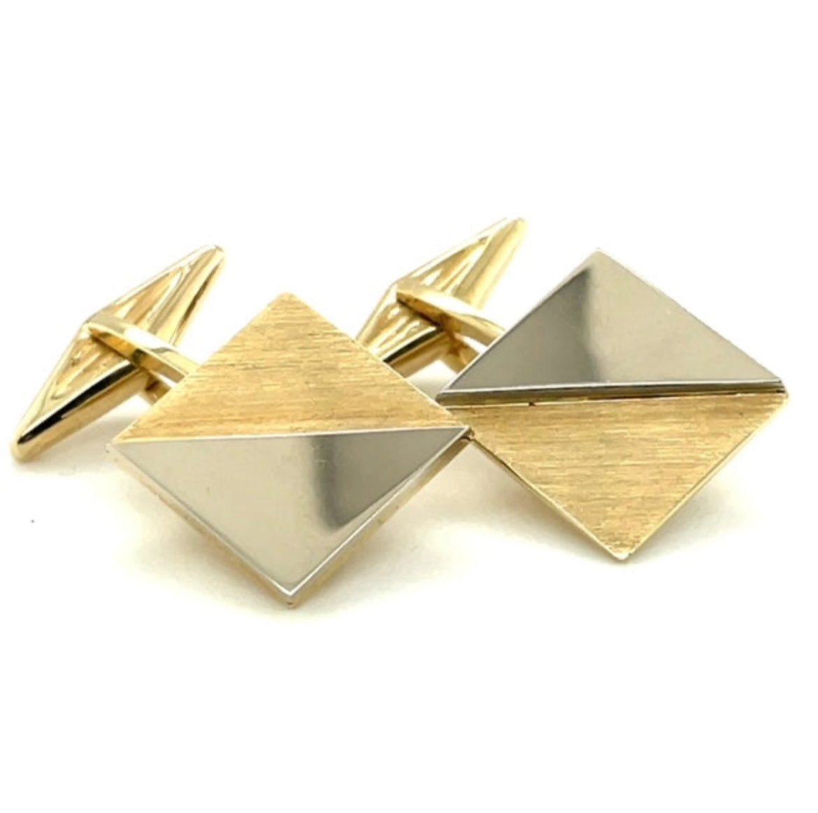 Vintage 14k Yellow Gold Cuff Links Engravable 9 grams