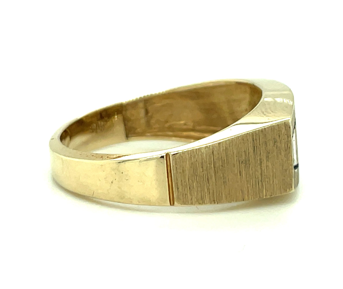 10k Yellow Gold and Diamond Dad Ring 4.2 grams Size 10