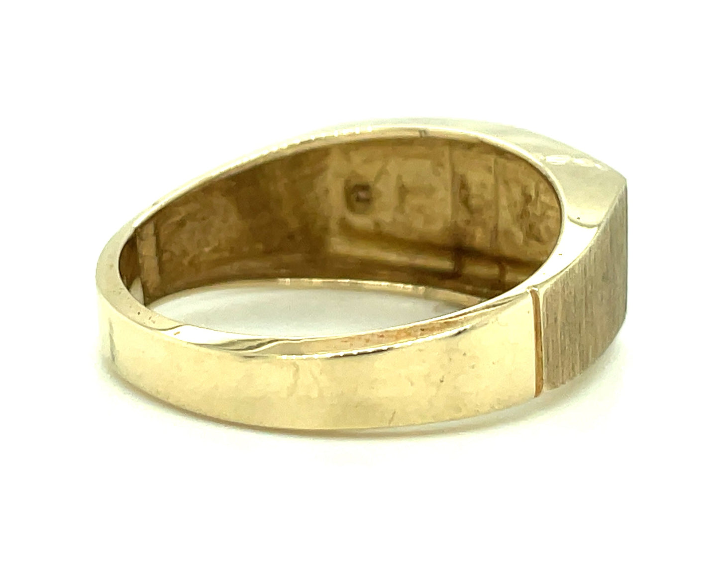 10k Yellow Gold and Diamond Dad Ring 4.2 grams Size 10