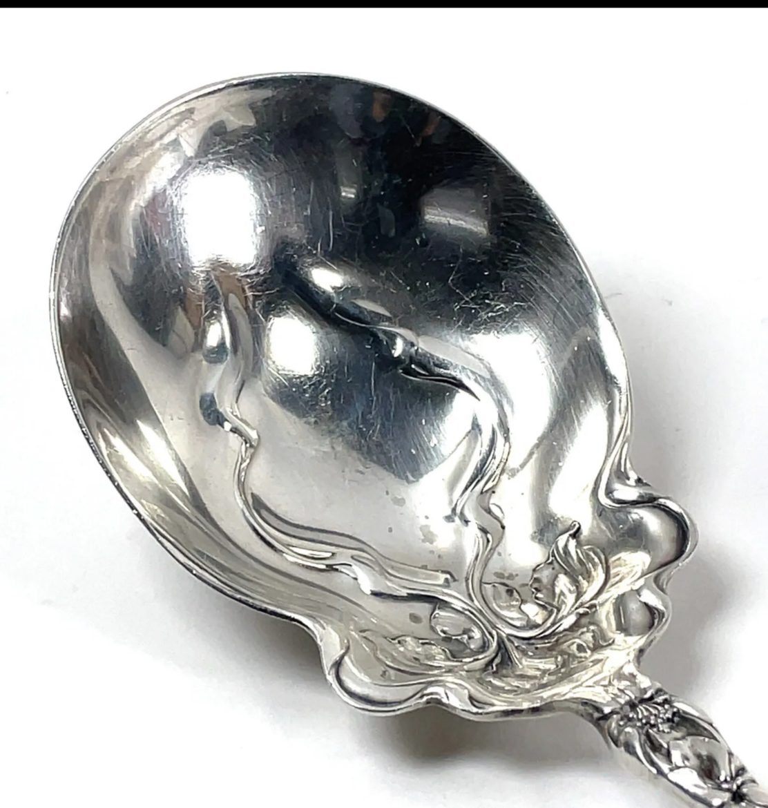 Antique Eton by Wallace & Sons Sterling Silver Meat Fork, Serving Spoon 7.16 oz