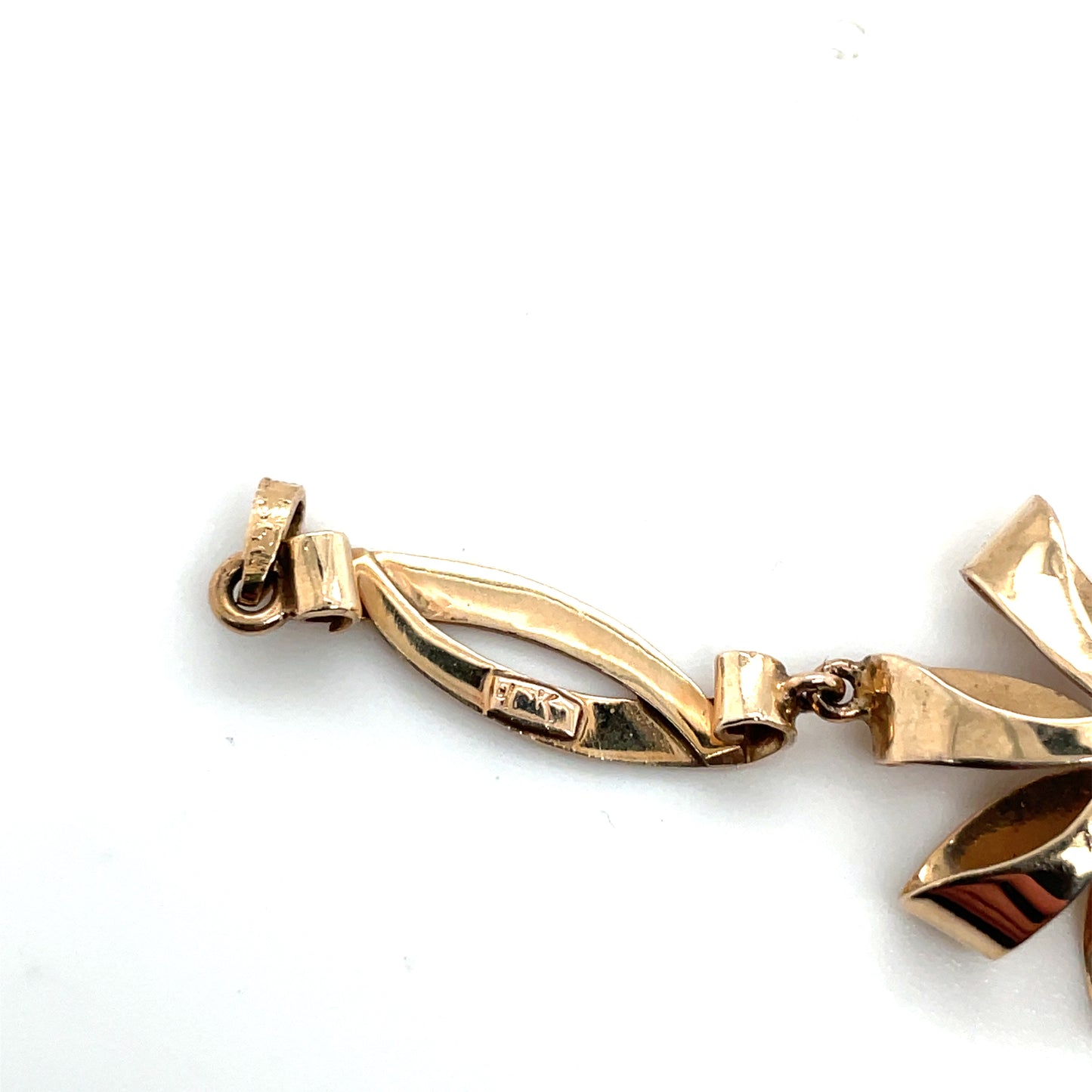 Vintage 12k Gold Pearl Flower Pendant