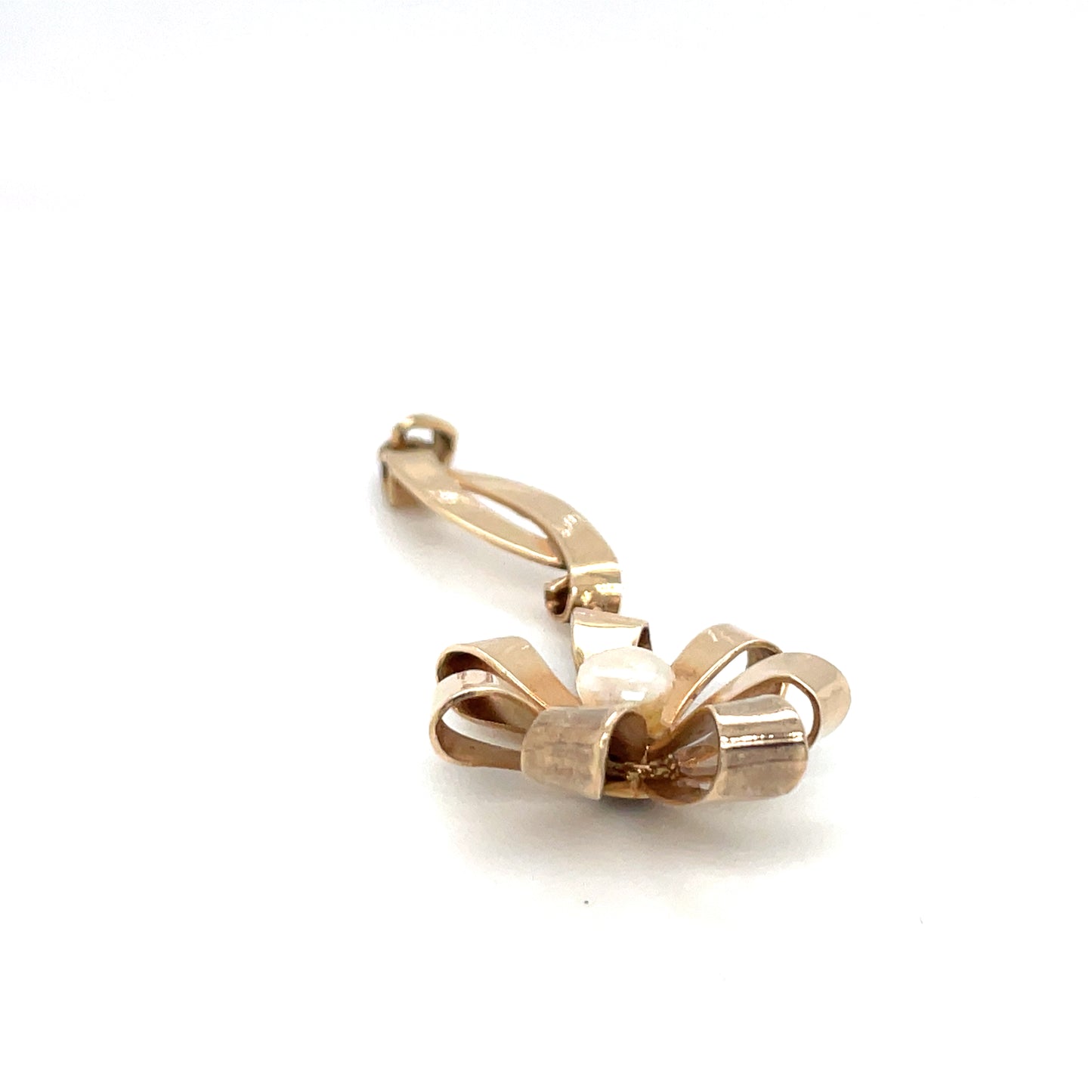 Vintage 12k Gold Pearl Flower Pendant