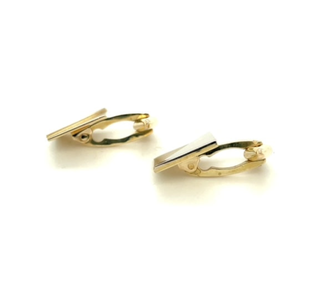 Vintage 14k Yellow Gold Cuff Links Engravable 9 grams