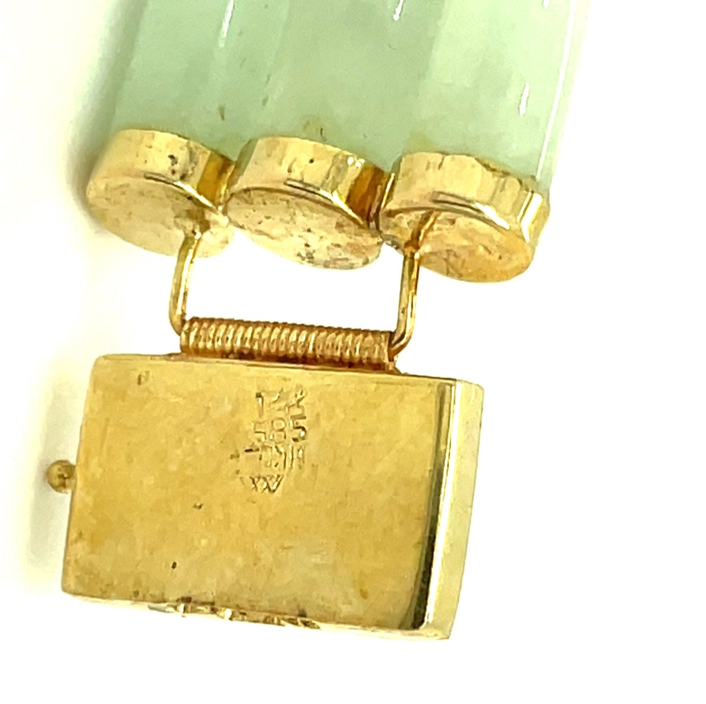Vintage 14k Yellow Gold and Jade Bracelet