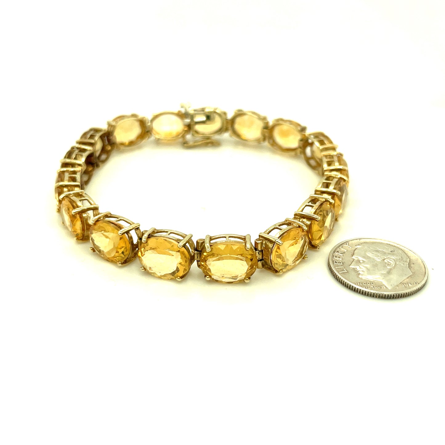 Vintage 10k Yellow Gold and Citrine Bracelet