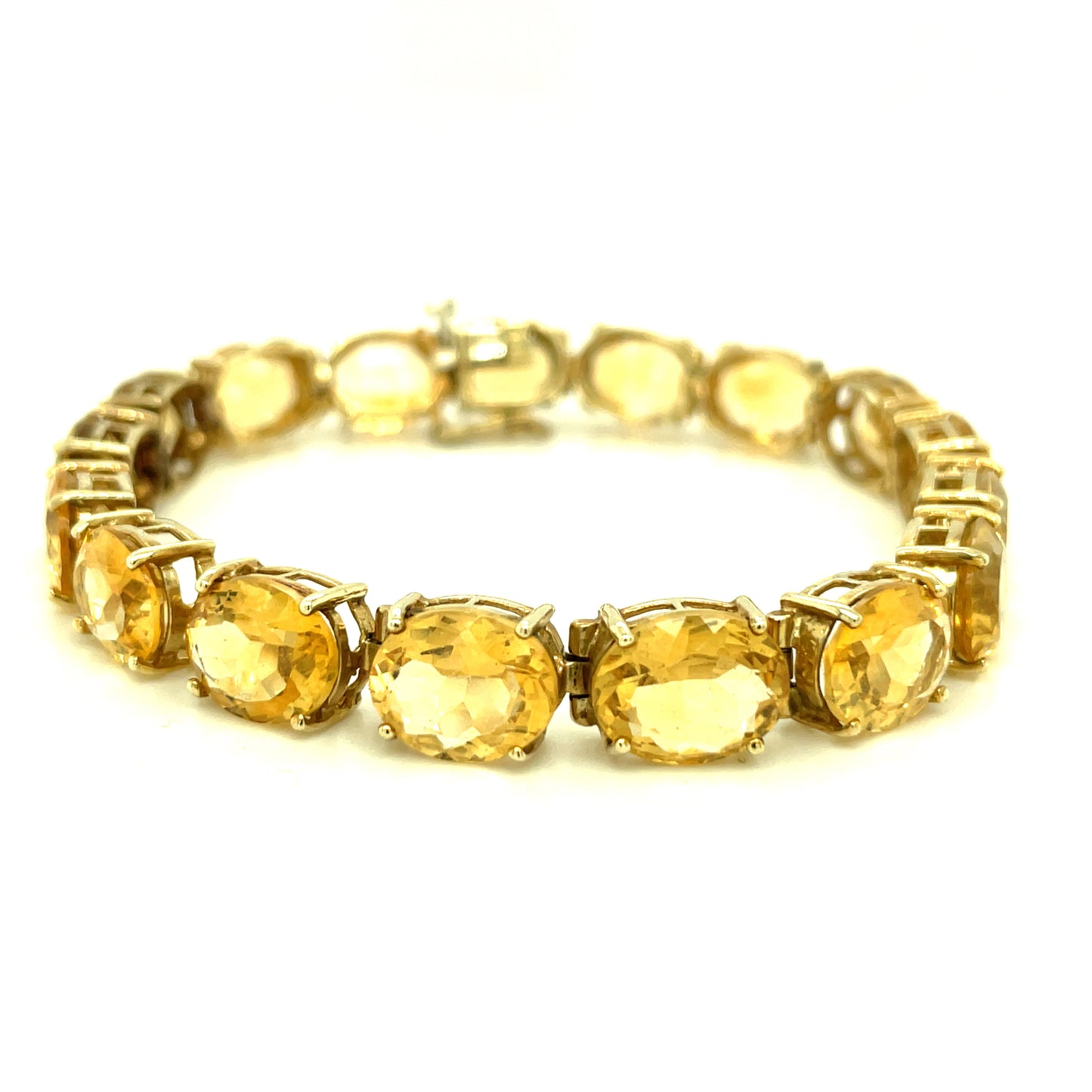 Vintage 10k Yellow Gold and Citrine Bracelet