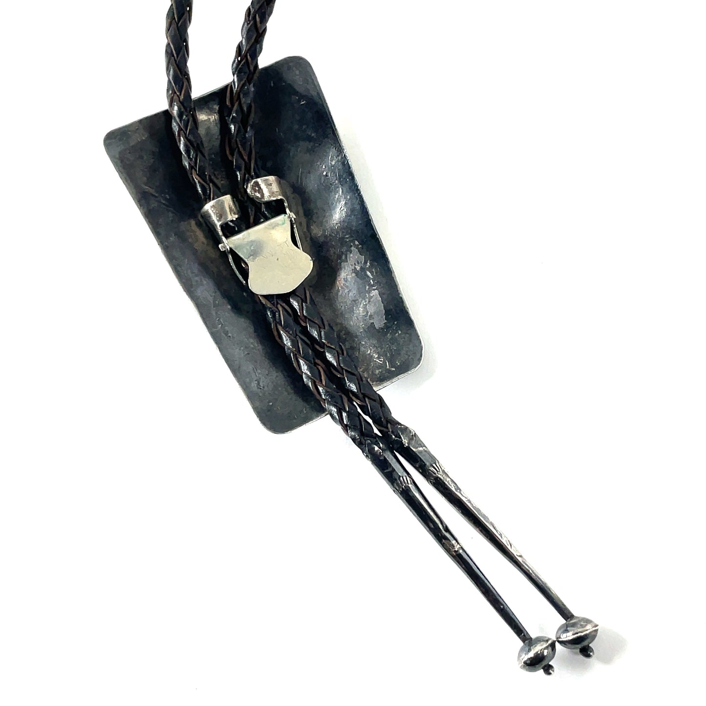 Vintage Kingman Turquoise and Sterling Silver Bolo Tie Southwestern