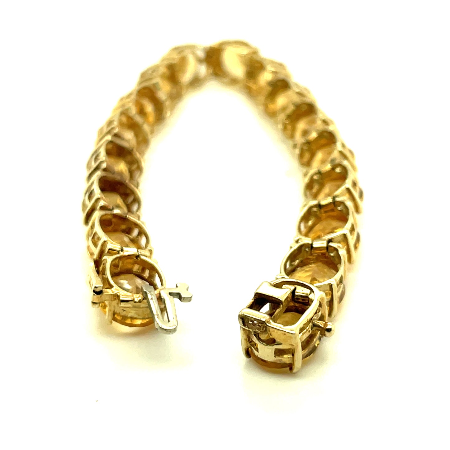 Vintage 10k Yellow Gold and Citrine Bracelet