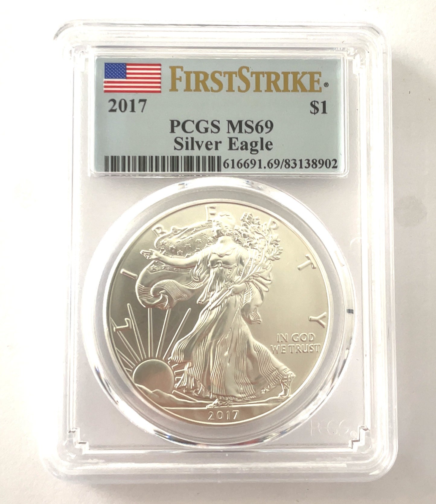 2017 Silver Eagle PCGS MS69