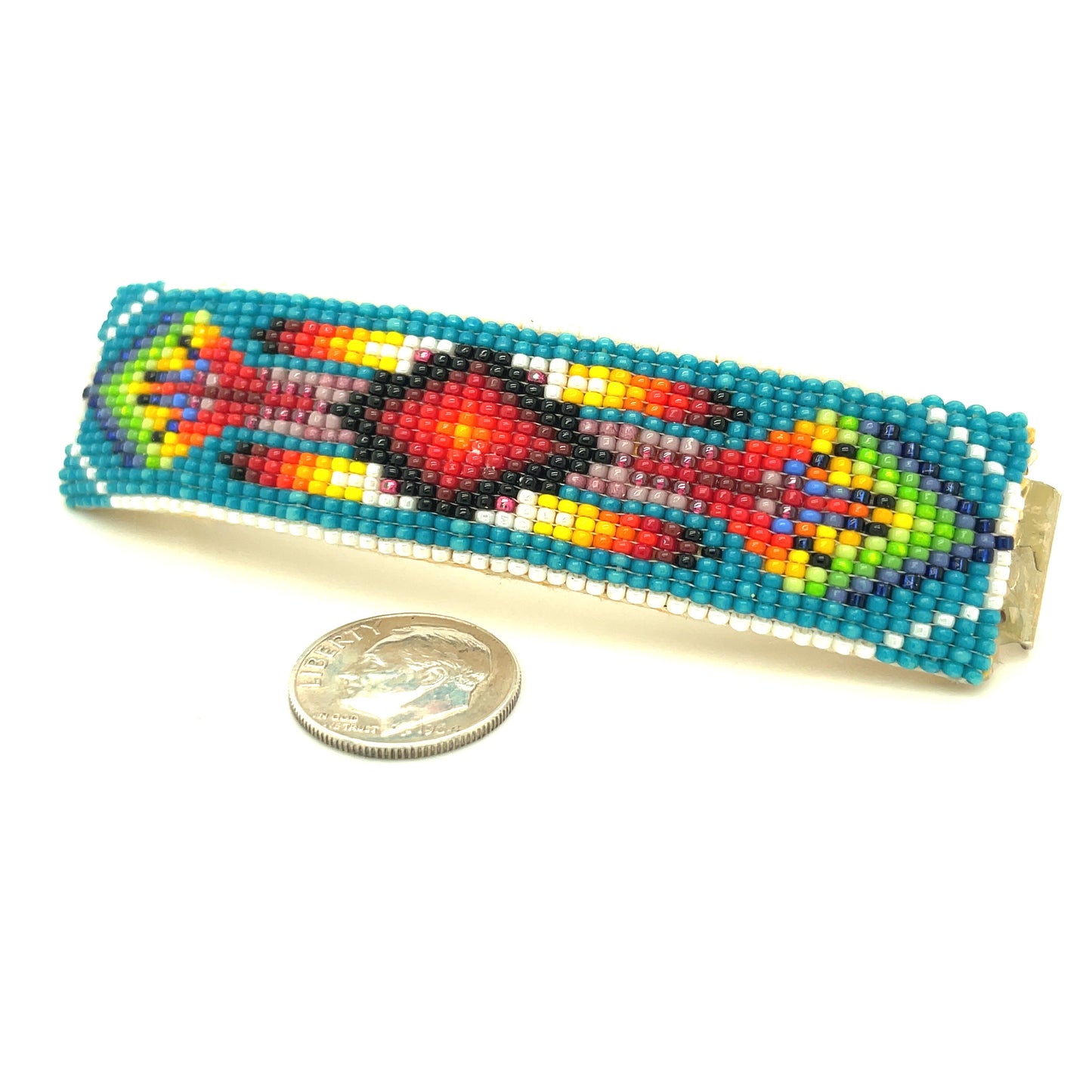 Southwestern Beaded Barrette 3 1/2"