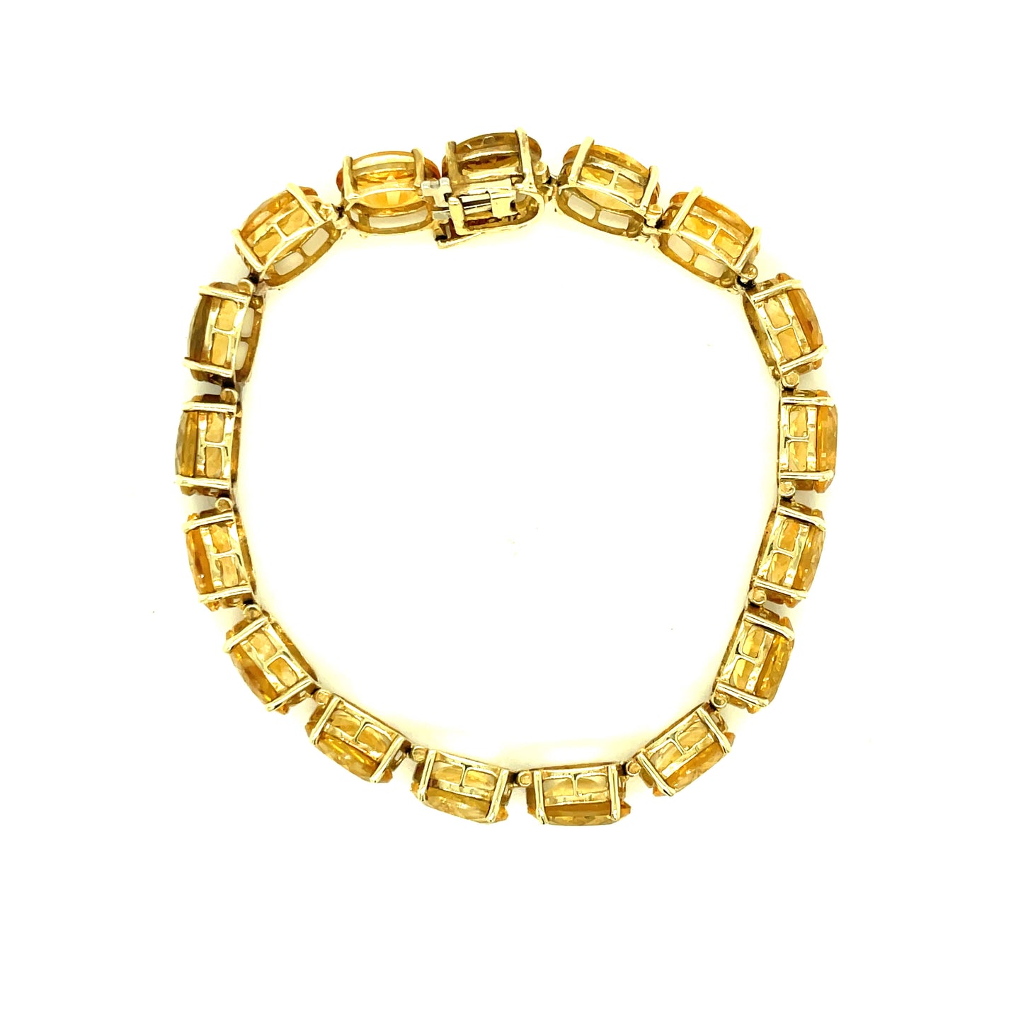 Vintage 10k Yellow Gold and Citrine Bracelet