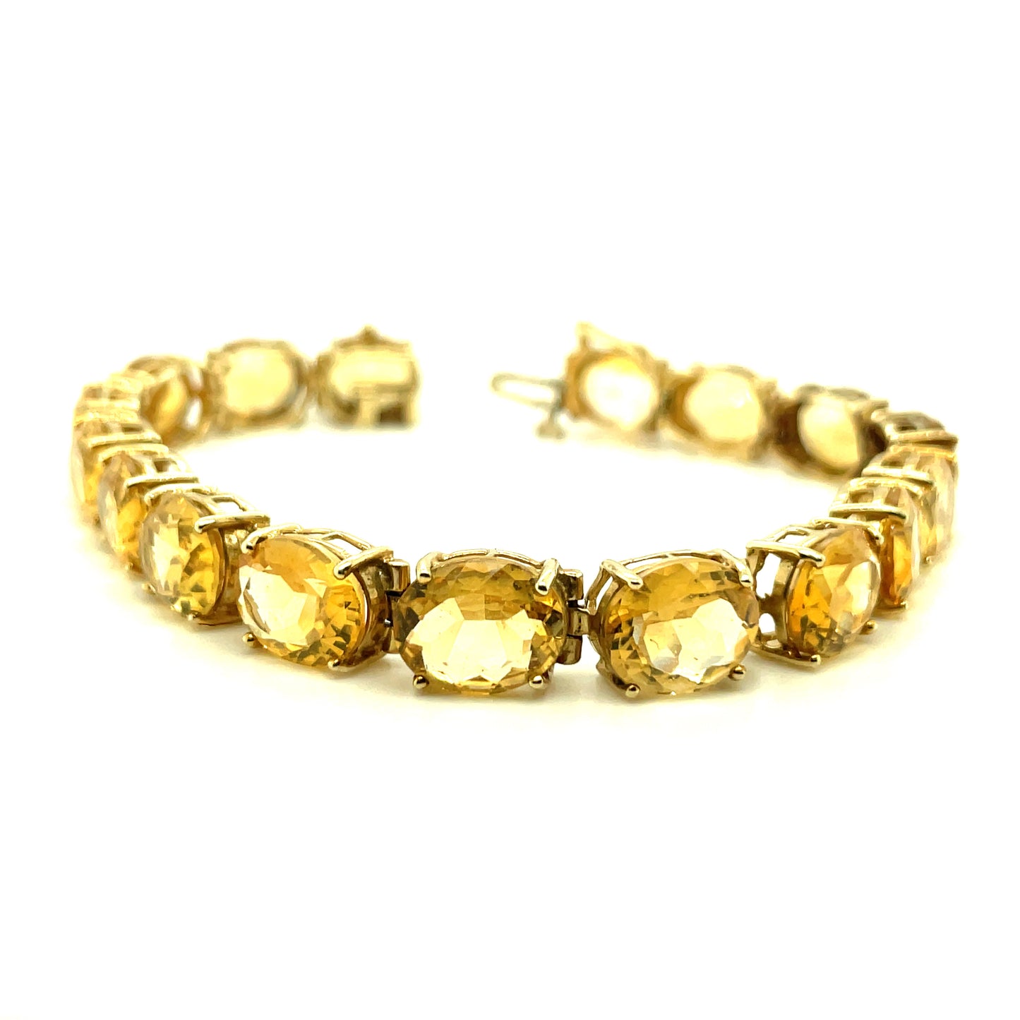 Vintage 10k Yellow Gold and Citrine Bracelet