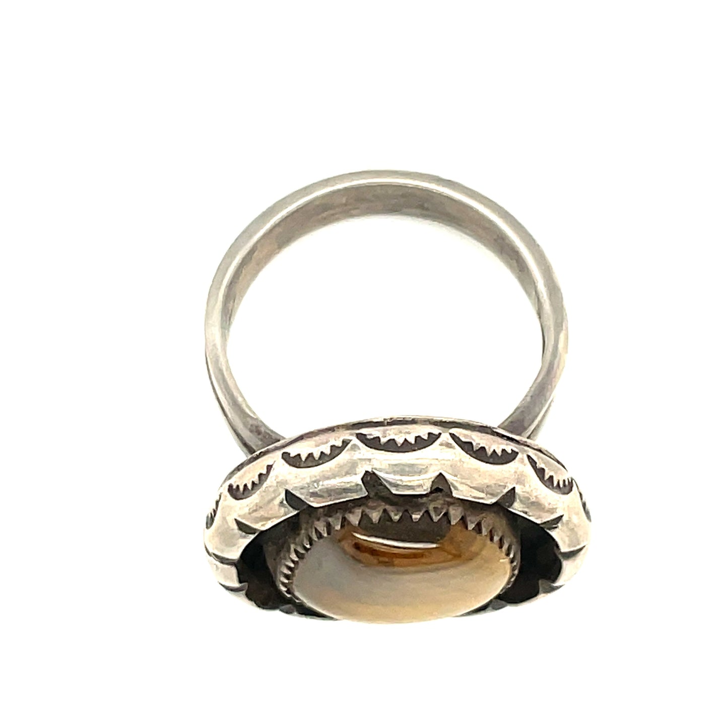 Vintage Silver and Tigers Eye Ring Size 9
