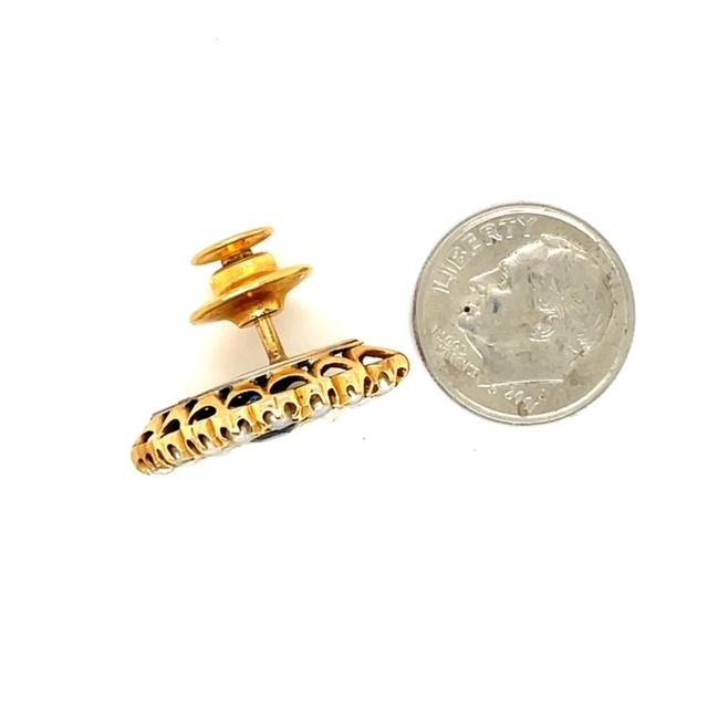 Victorian Era 18k Sapphire and Natural Pearl Tie Tack