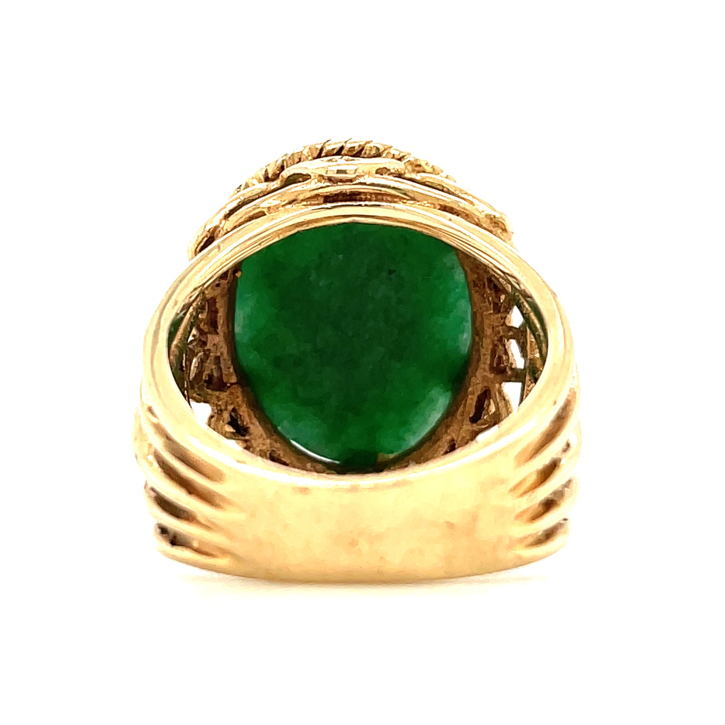Vintage 14k Green Dyed Quartz Ring 8g Size 5.5