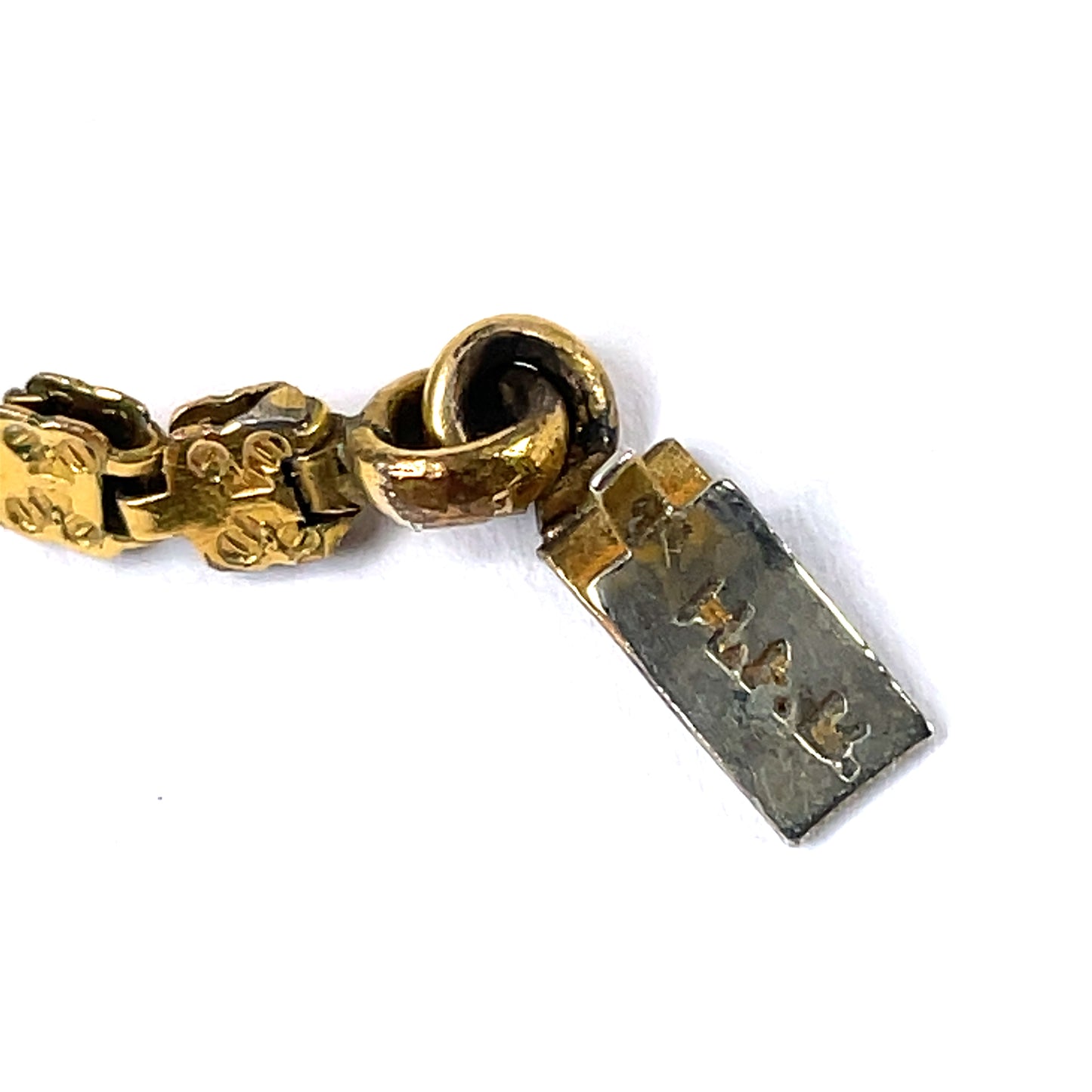 Victorian Gold Filled Bookchain Necklace Garnet Seed Pearl