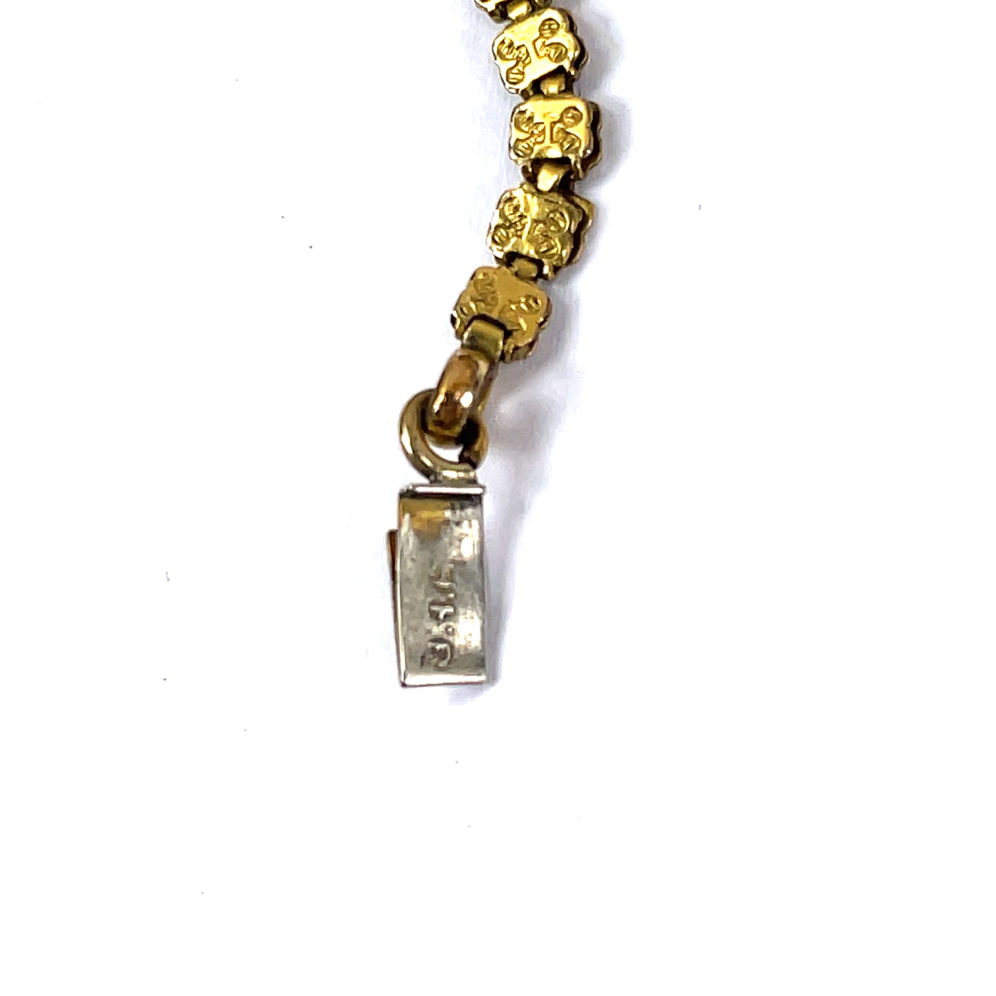 Victorian Gold Filled Bookchain Necklace Garnet Seed Pearl