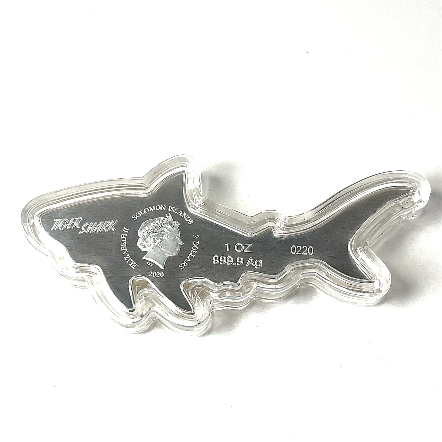 2020 Hunters of the Deep $2 Tiger Shark 1oz Silver Coin PAMP Suisse