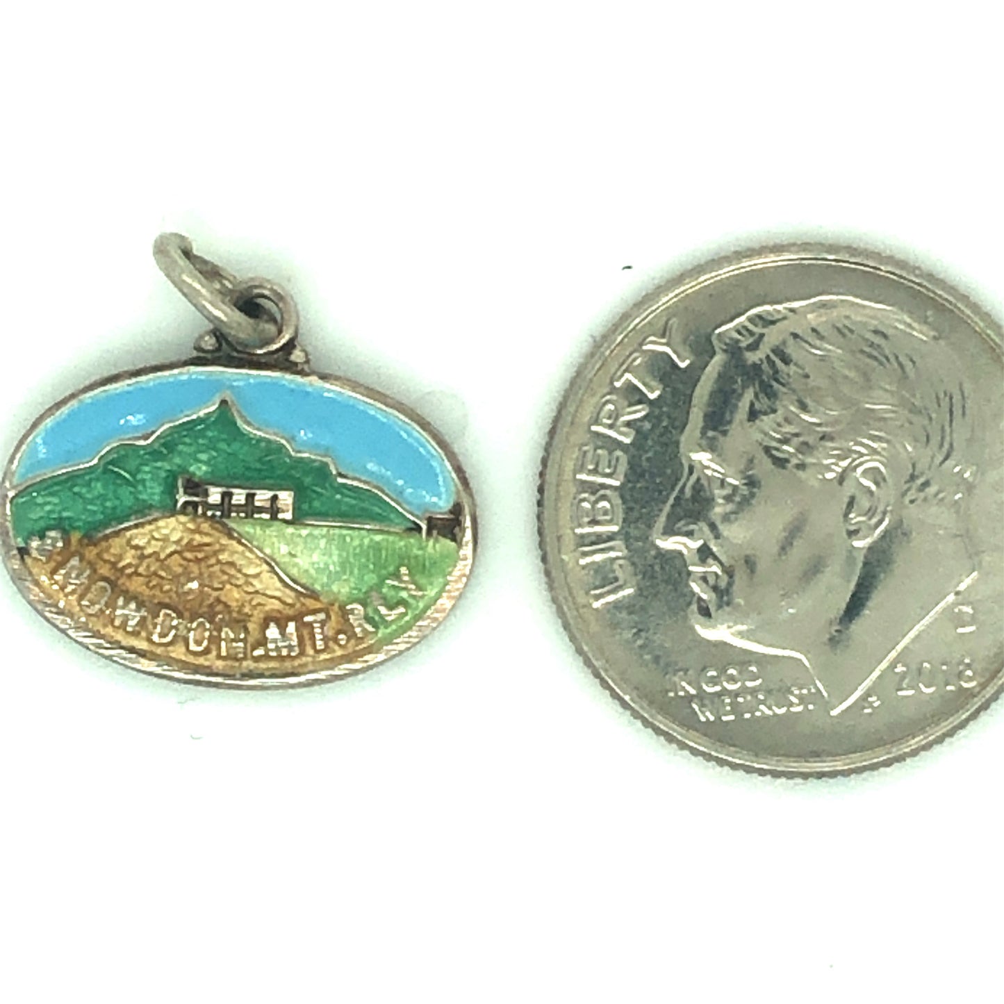 Sterling Silver Enamel Snowdon Mt. Rly Souvenir Charm