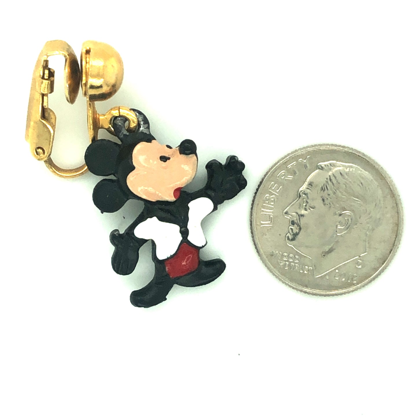 Vintage Mickey Mouse Clip On Earrings