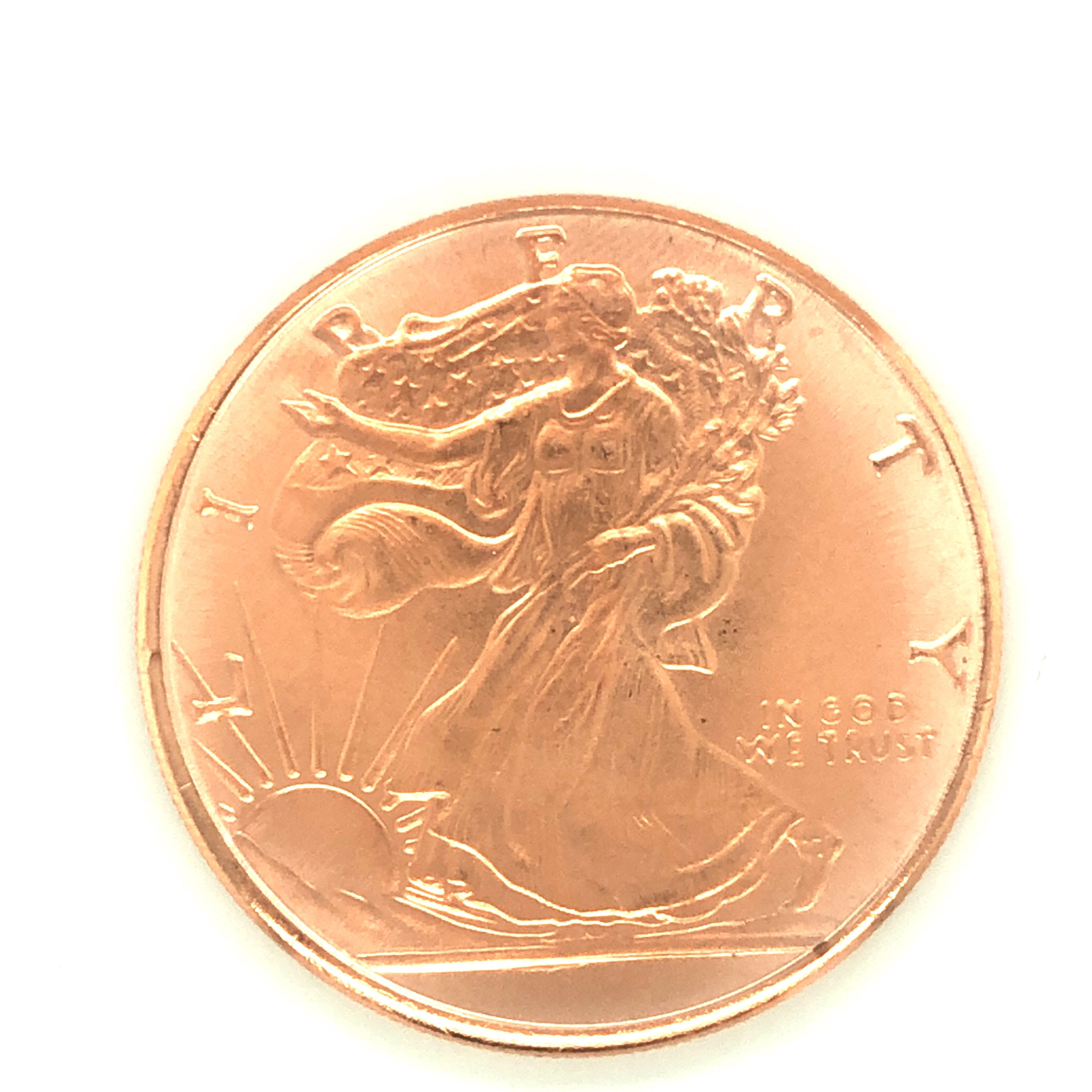 Walking Liberty Golden State Mint 1 oz. .999 Copper Coin Coin