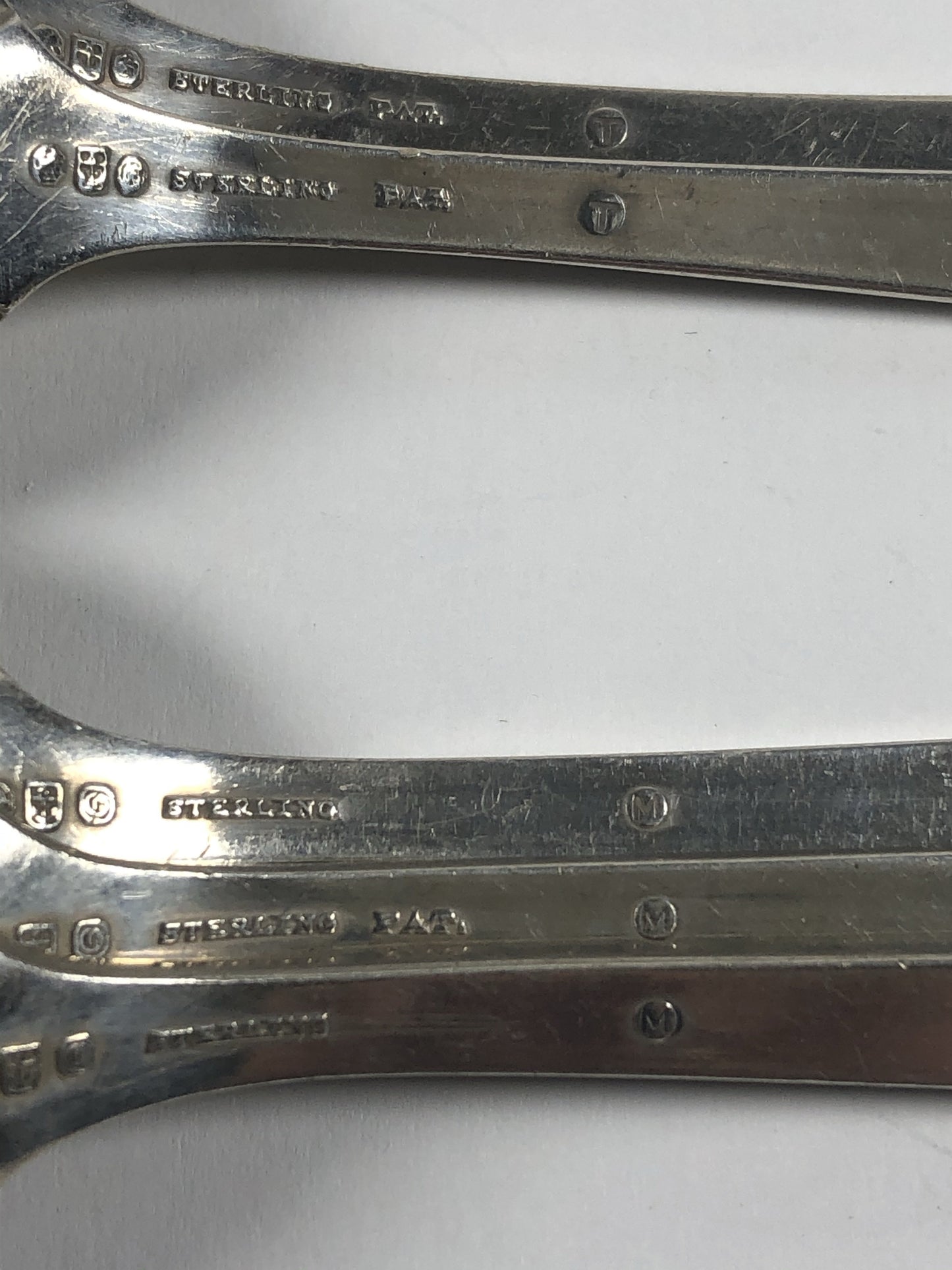 Antique Sterling Silver Gorham King Albert 3 Forks, 1 Salad Fork, 5 Teaspoons 8.65ozt