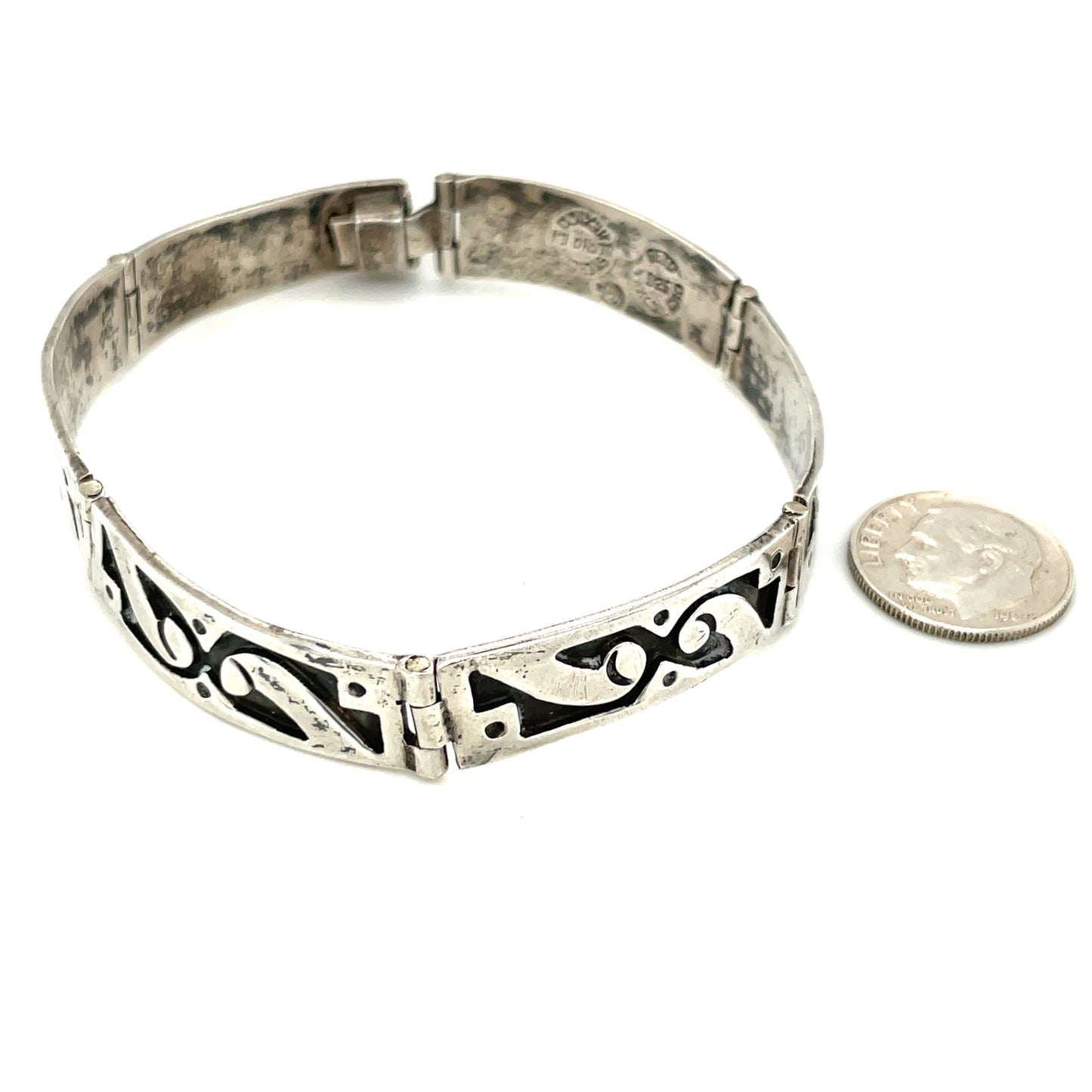 Vintage Sterling Silver Beto Bracelet Mexico Taxco 20 Grams 7 1/4”