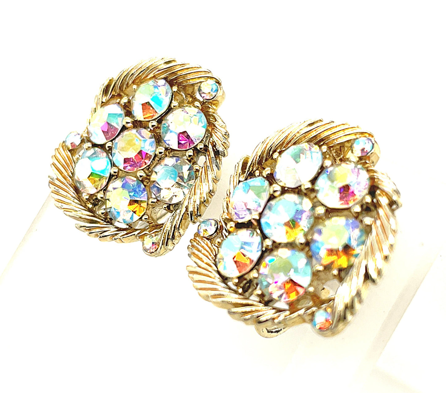 Vintage Lisner Screw Back Earrings Costume Jewelry