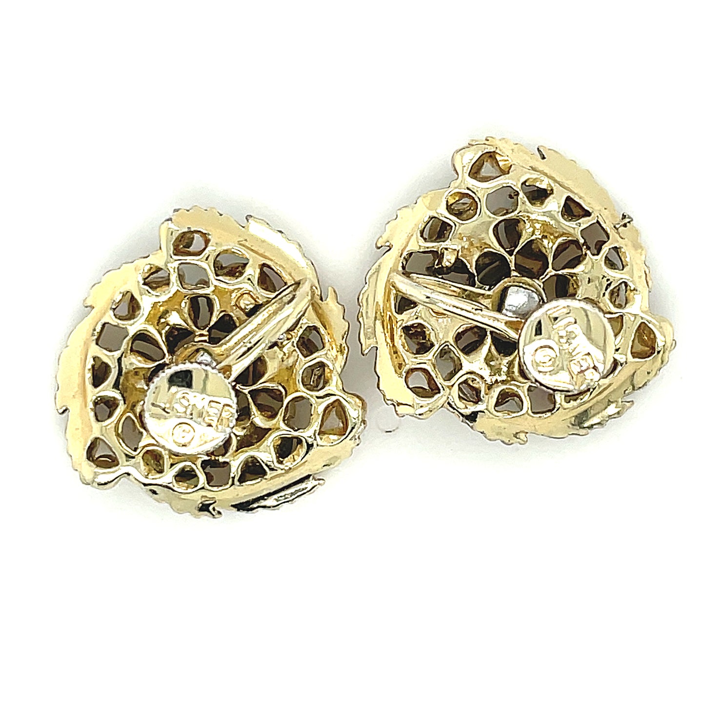 Vintage Lisner Screw Back Earrings Costume Jewelry