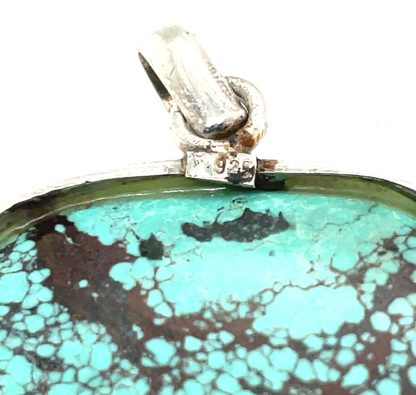 Vintage Turquoise and Sterling Silver Pendant