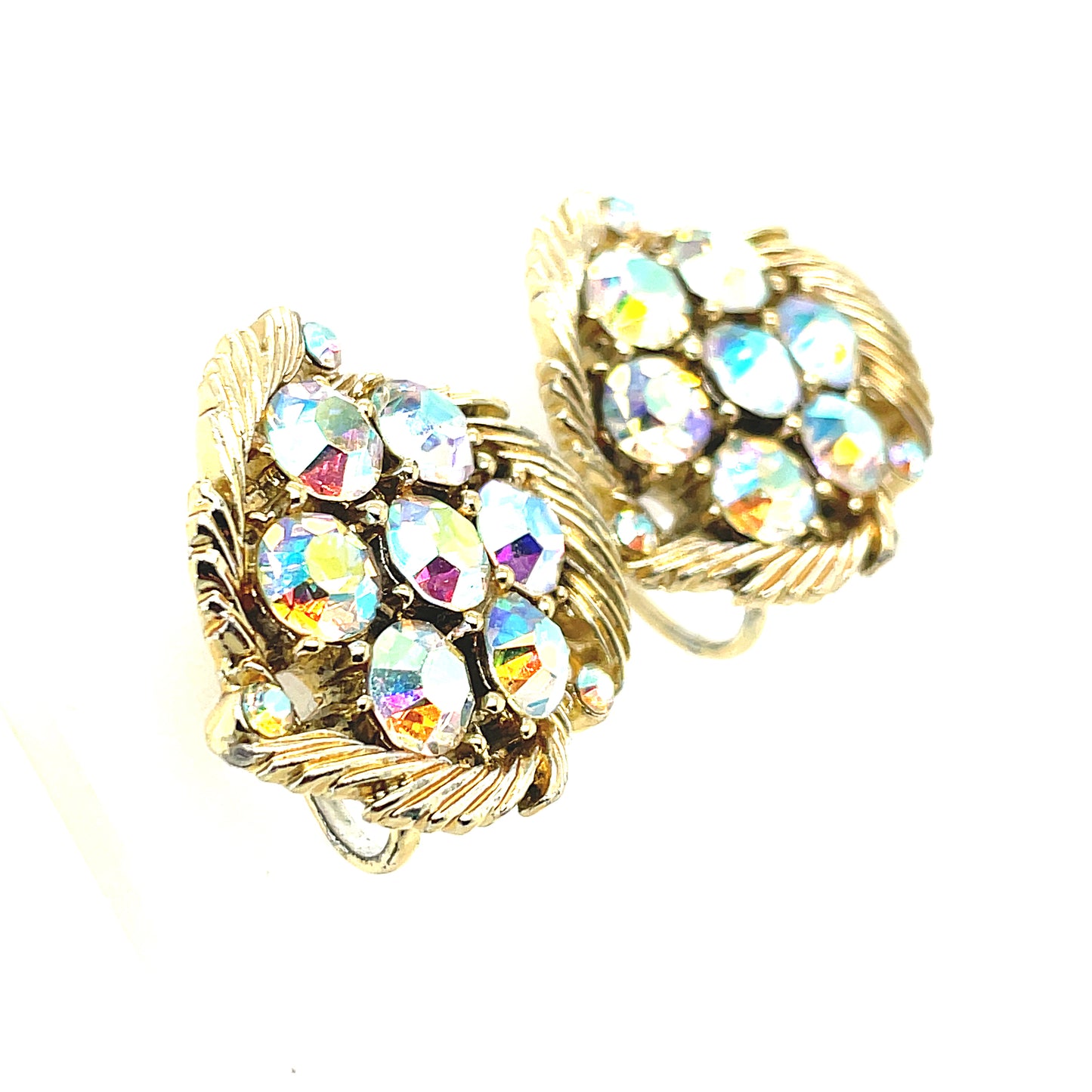 Vintage Lisner Screw Back Earrings Costume Jewelry
