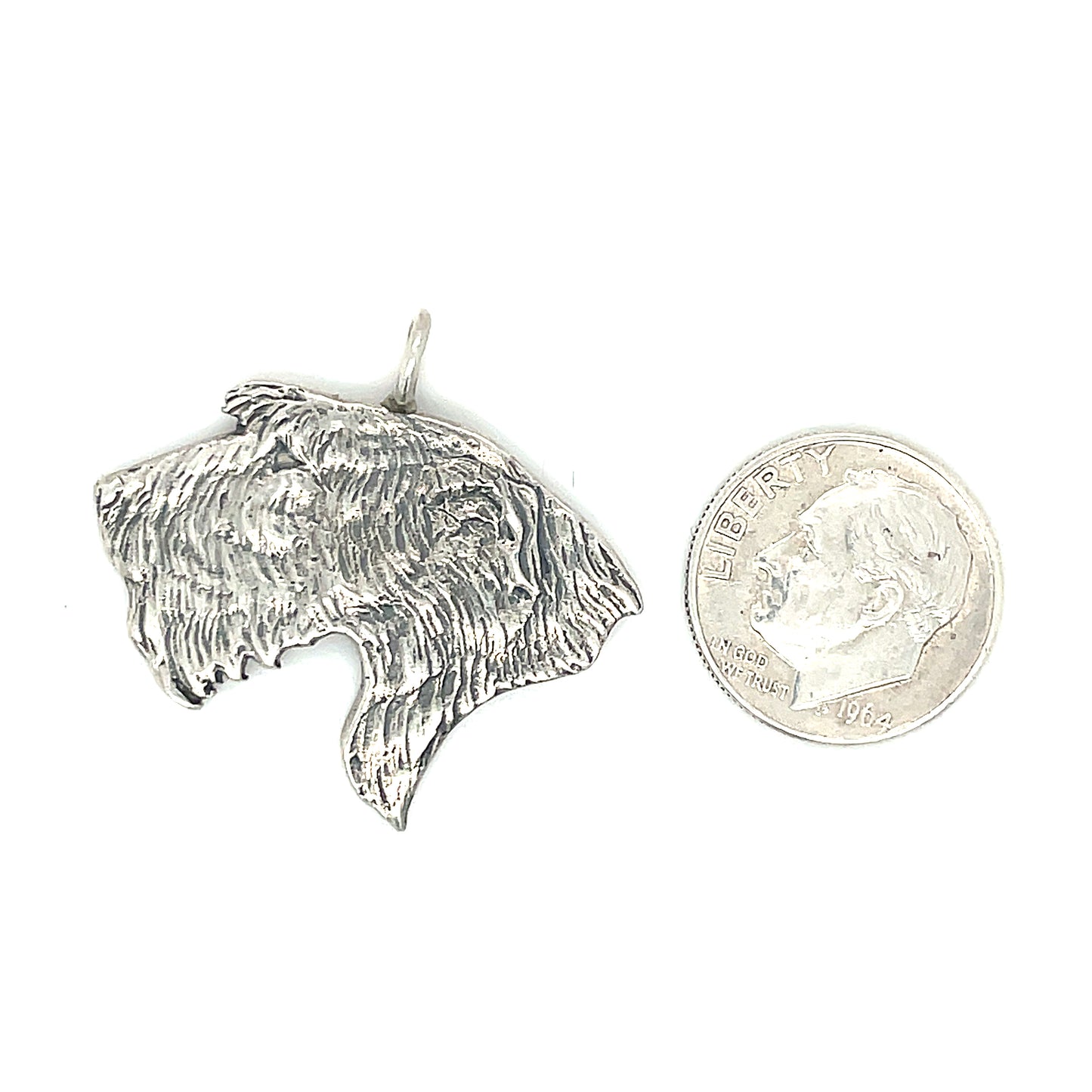 Vintage Sterling Silver Airdale Charm / Pendant 5.3g