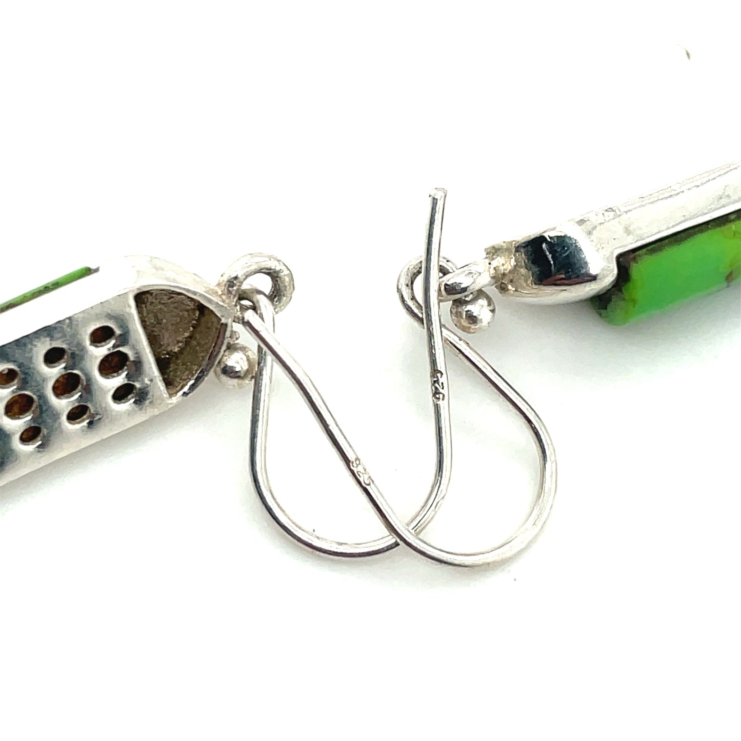 Sterling Silver and Turquoise Earrings 6.4 Grams