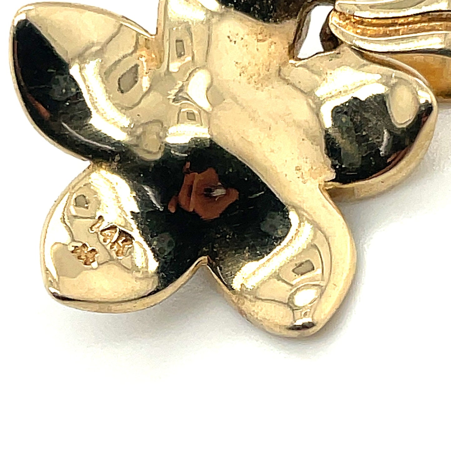 14k Maui Divers Plumeria pendant with Tahitian Pearl