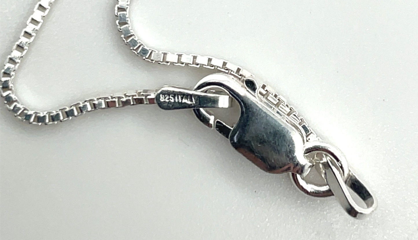 Vintage Sterling Silver and Turquoise Pendant and Chain