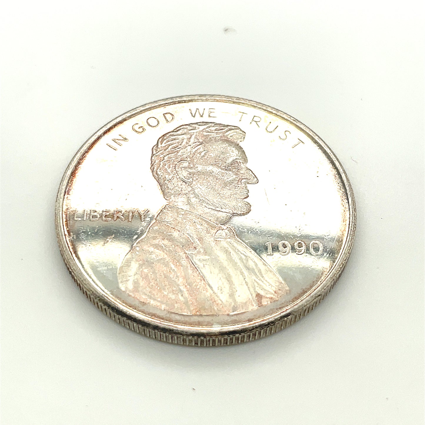 One Troy Ounce Silver 999 Fine 1990 Penny