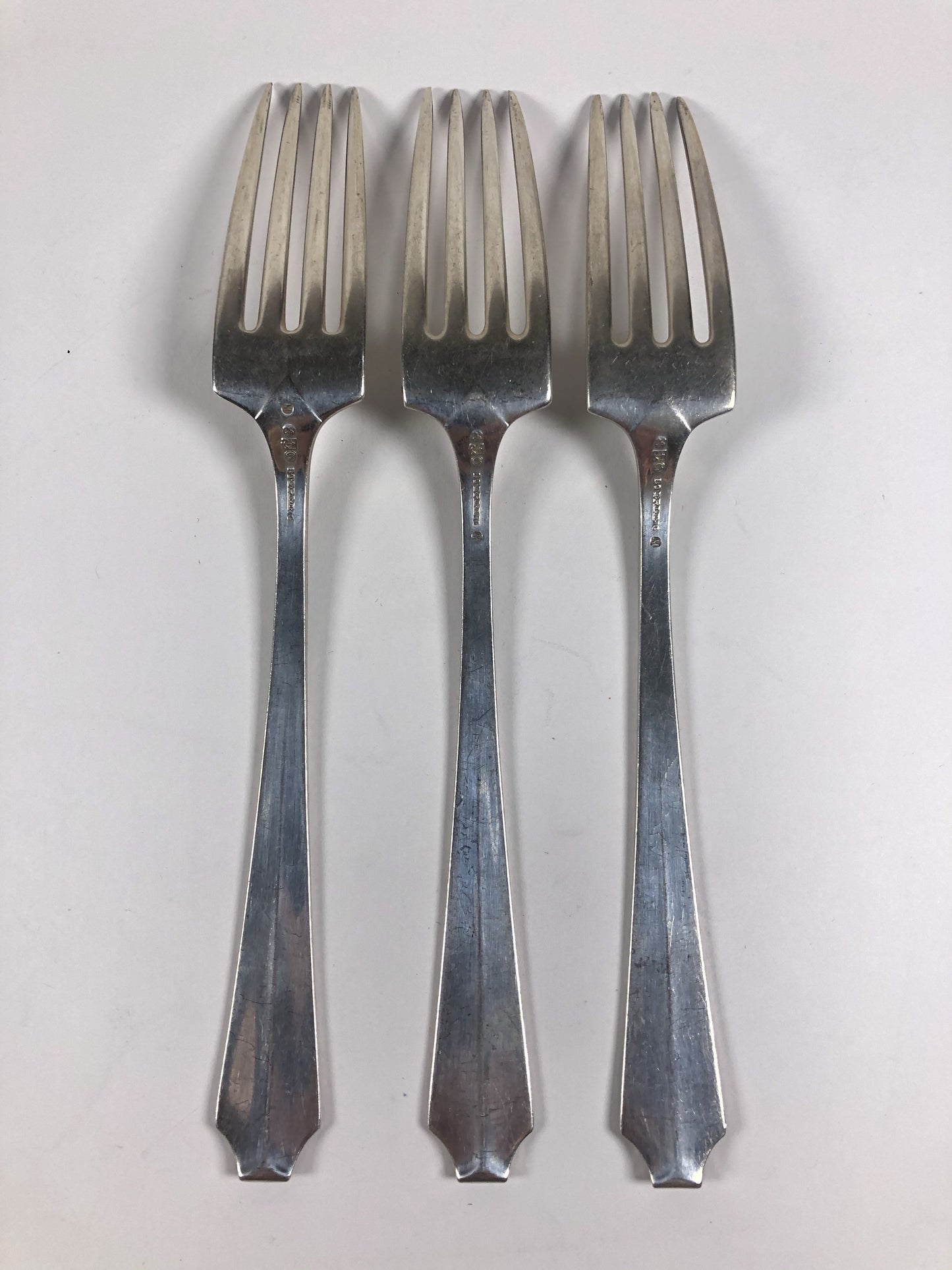 Antique Sterling Silver Gorham King Albert 3 Forks, 1 Salad Fork, 5 Teaspoons 8.65ozt
