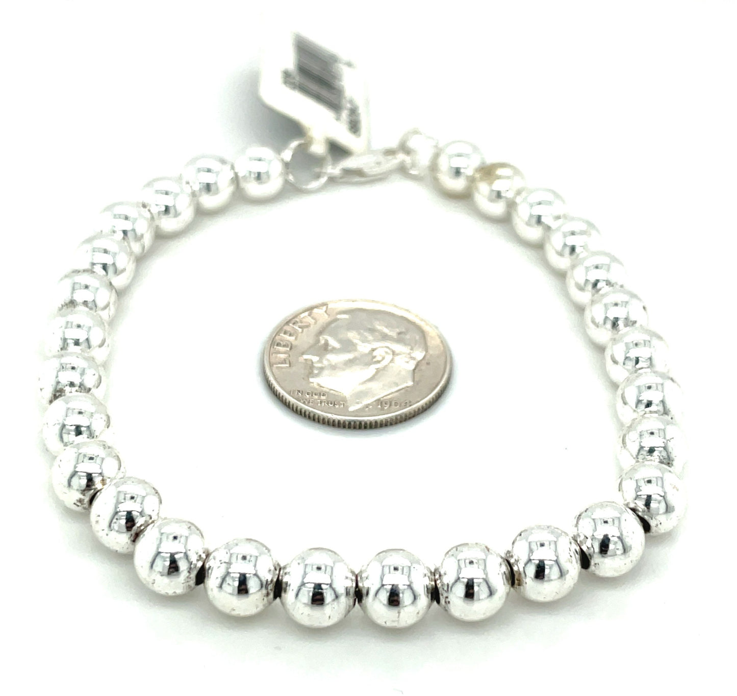 Sterling Silver Beaded Bracelet 11.9 Grams New With Tags FMC