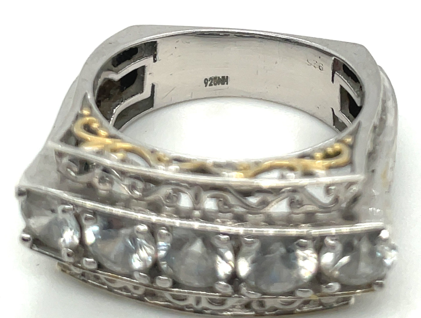 Michael Valitutti Sterling Silver and Topaz Ring Size 9