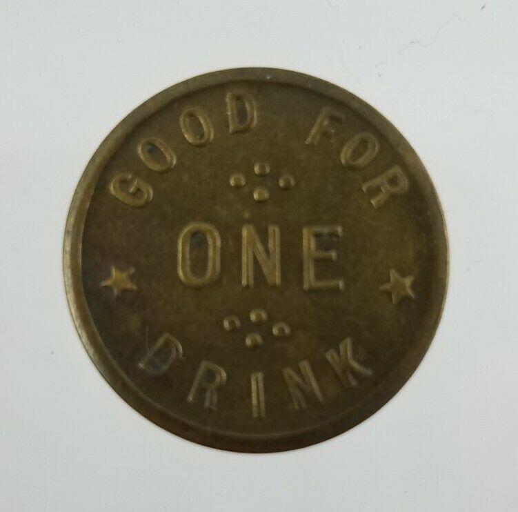 Rocco Saloon Jamestown Calif California Token: Good For One Drink